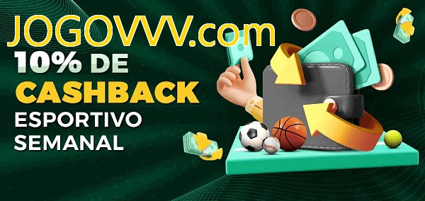 10% de bônus de cashback na JOGOVVV.com