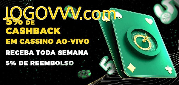 Promoções do cassino ao Vivo JOGOVVV.com